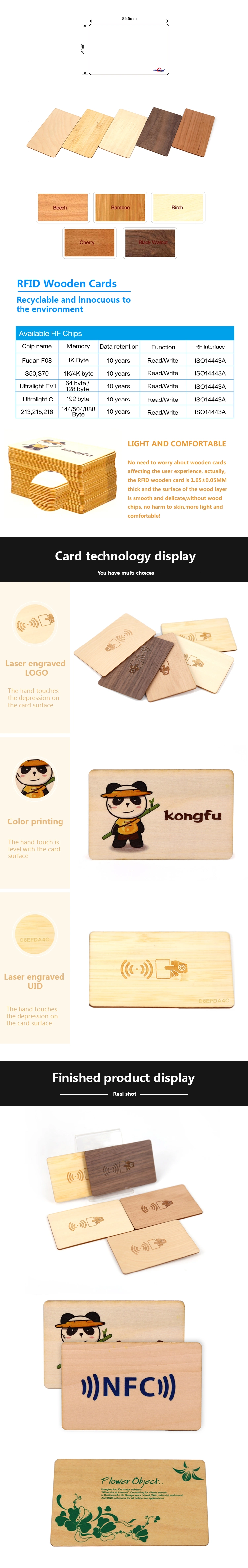 Wholesale Factory Price High Quality Wooden Card