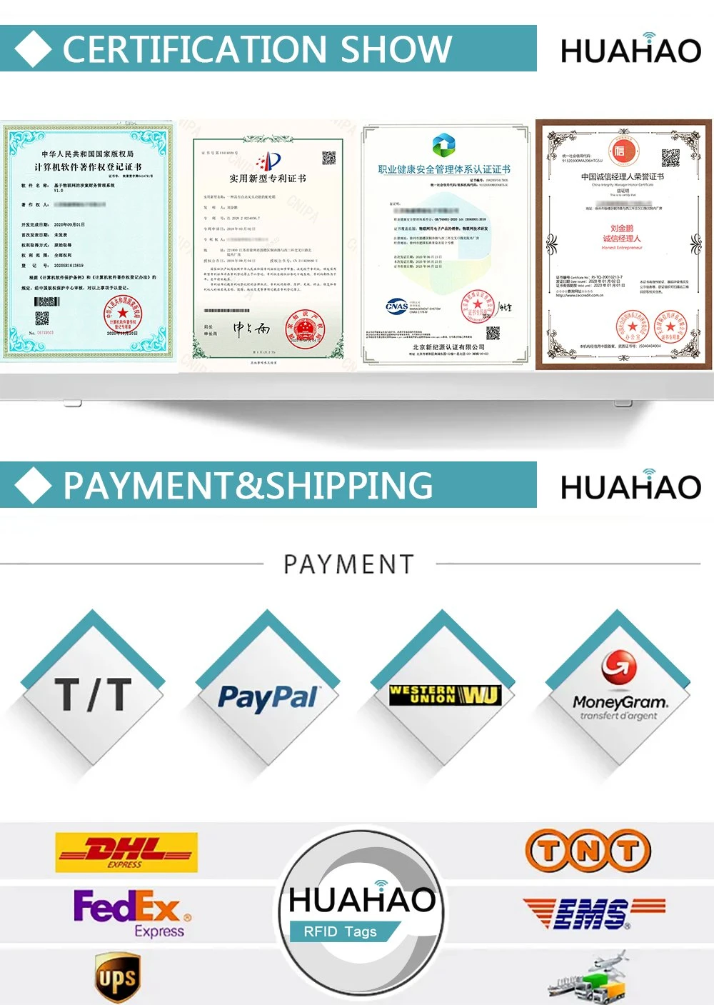 Free Sample! Huahao RFID Manufacturer Customized 13.56MHz NXP NFC Tags