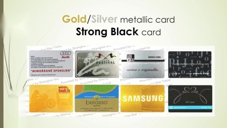 Kunststoff-VIP-Karte, Geschenkkarte, Treue-PVC-Karte mit Siebdruck in Gold/Heißprägung in Gold/Laserprägung in Gold
