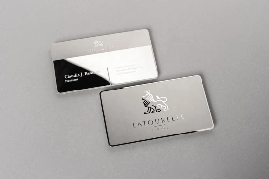 Kundenspezifische Visitenkarte aus echtem Gold, Roségold, Edelstahl und Metall, VIP-Mode-Boss-Karte