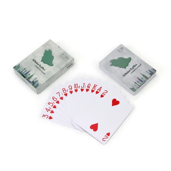 Großhandelspreis Kuwait Poker Card Benutzerdefinierter Druck 100 % Kunststoff Saudi-Arabien Katar Spielkarten 100 % Kunststoff-Spielkarte